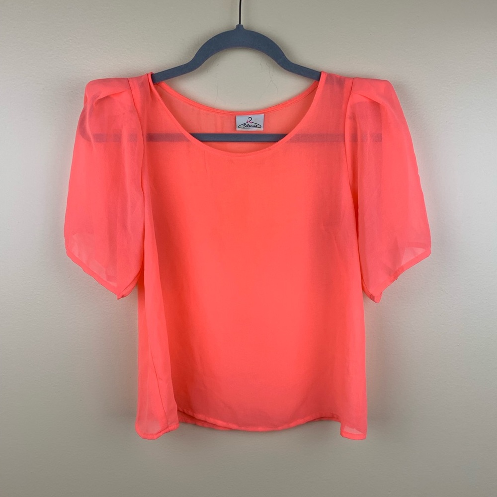 🔮Solemio bright peach blouse